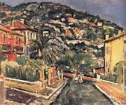 George Leslie Hunter Street in Vence oil painting artist